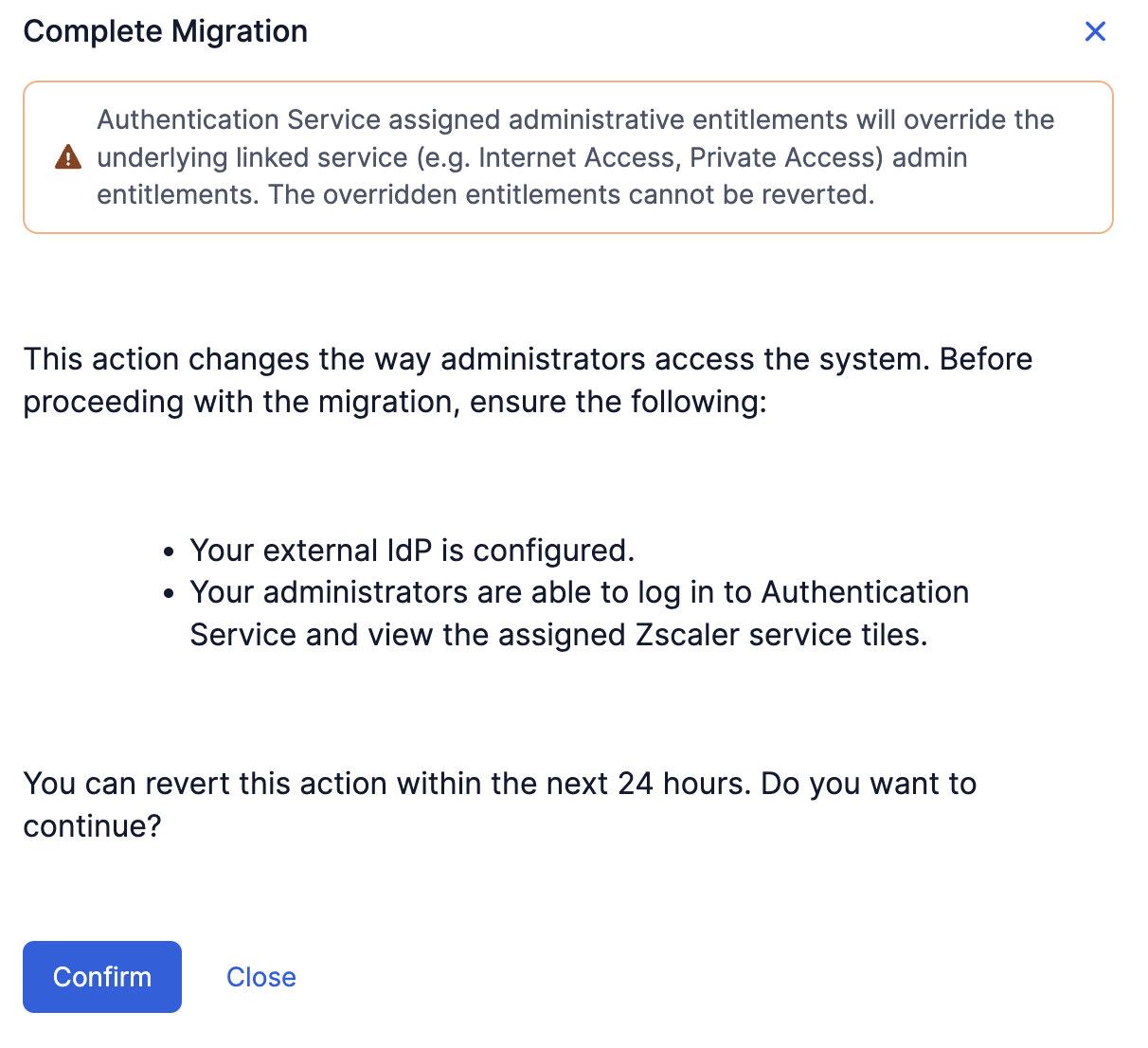 Migrating Zscaler Service Admins to Authentication Service | Zscaler