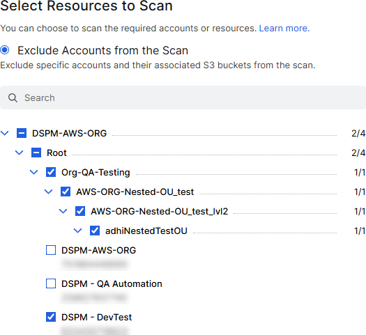 Aws Scan Excluding Accounts from Scan
