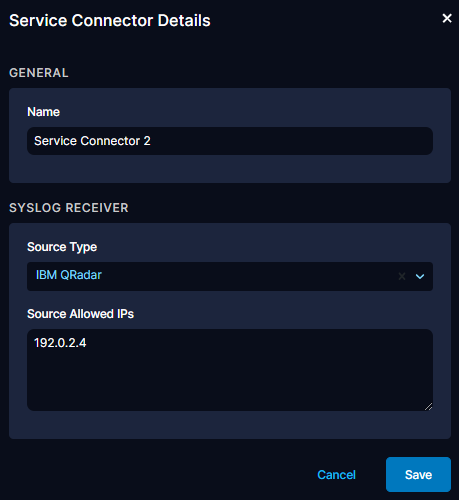 SIEM Connectorの詳細の設定