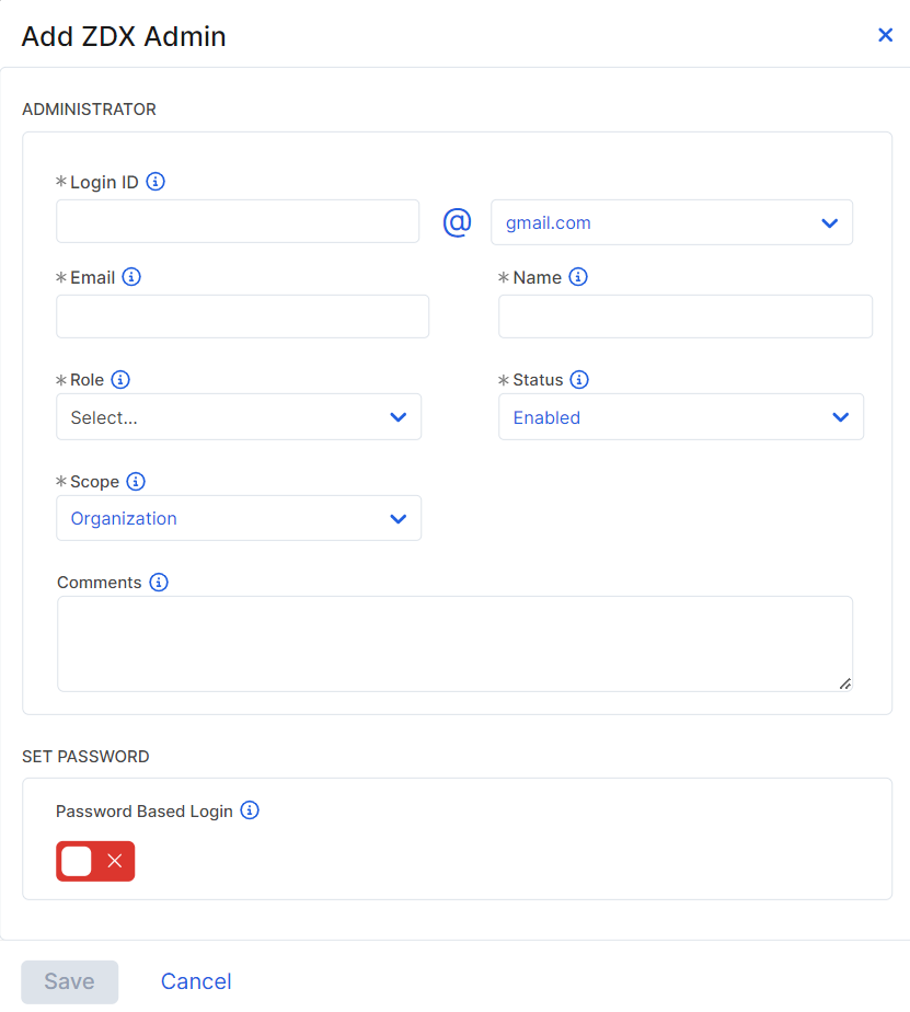 ZDX管理者の管理 | Zscaler