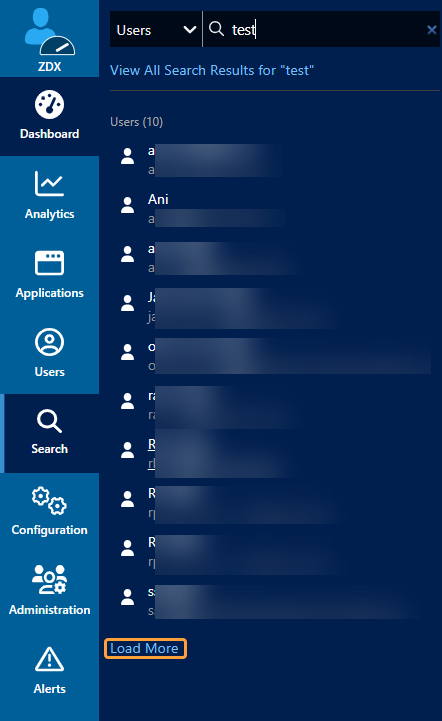 Using Search in the ZDX Admin Portal | Zscaler