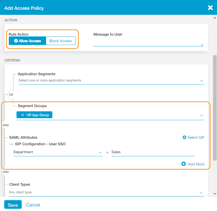 Access Policy Configuration Examples | Zscaler