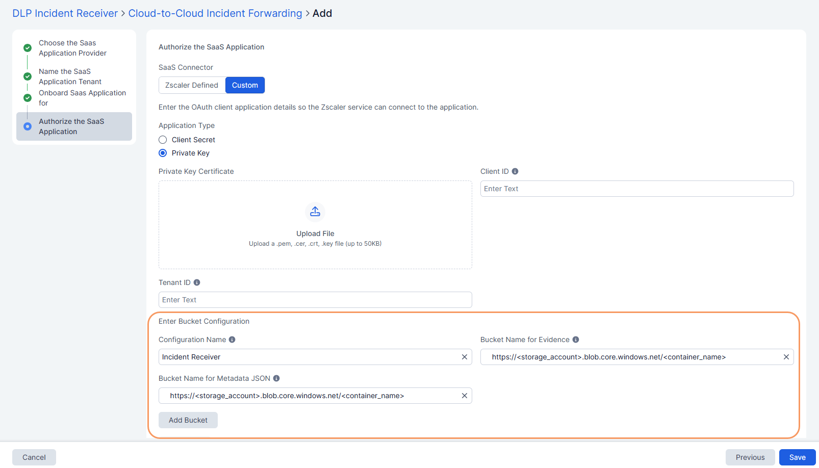 Configuring DLP Cloud-to-Cloud Incident Forwarding for Microsoft