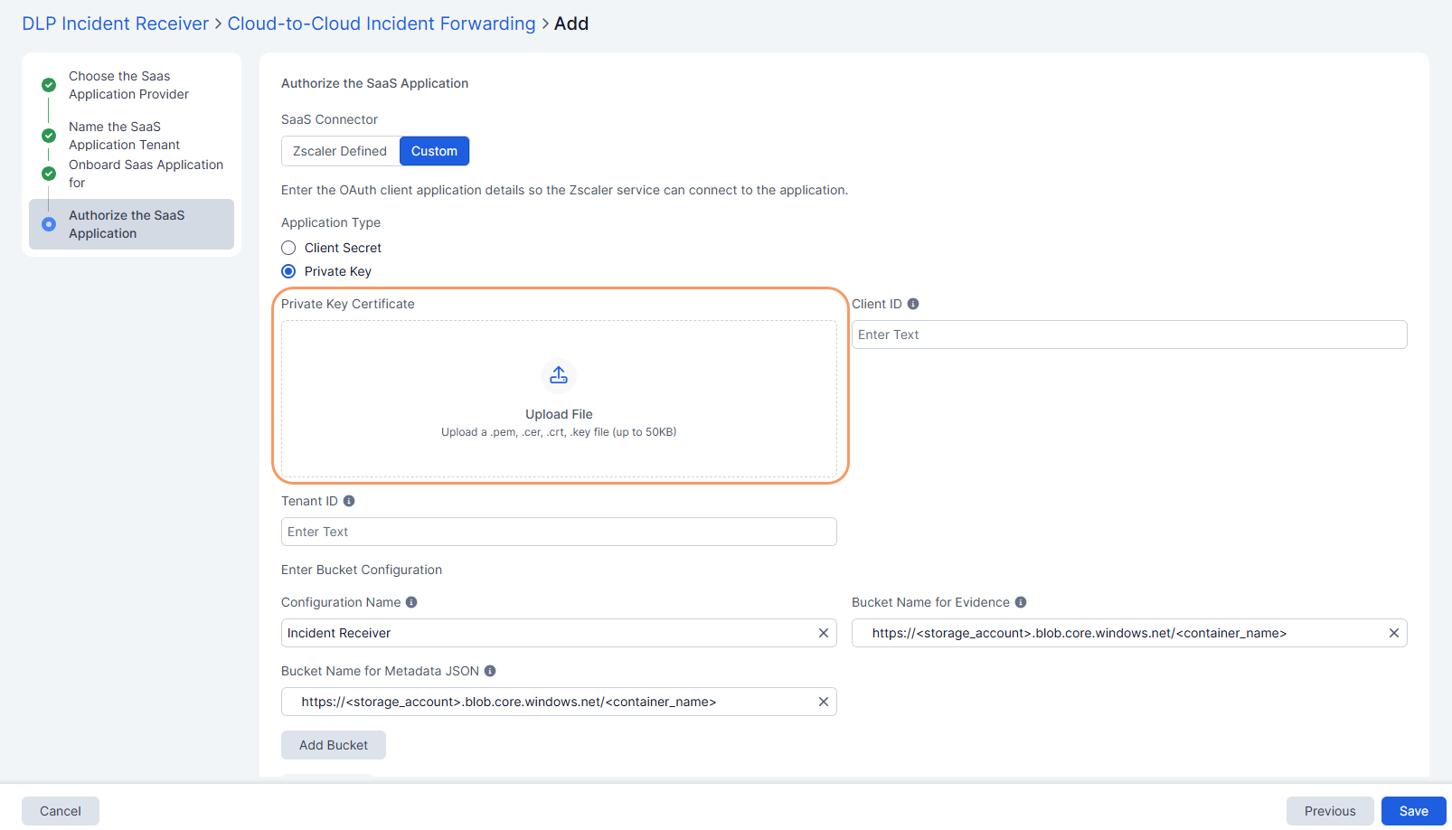 Configuring DLP Cloud-to-Cloud Incident Forwarding for Microsoft