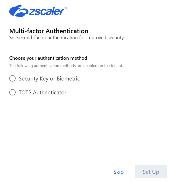 Configuring Multi-Factor Authentication | Zscaler