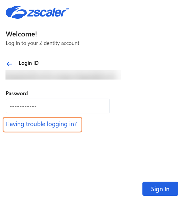 ログイン資格情報またはMFAのリセット | Zscaler