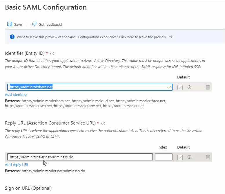 Admin SAML Configuration Guide for Azure Active Directory | Zscaler