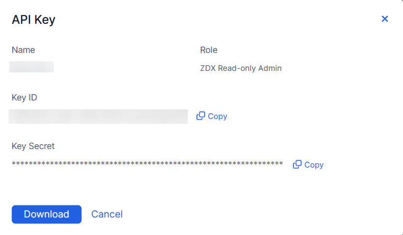 ZDX APIキーの管理 | Zscaler