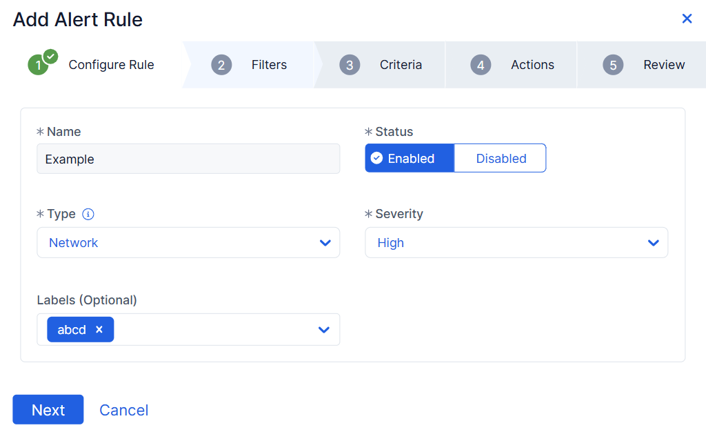 アラートルールの設定 | Zscaler