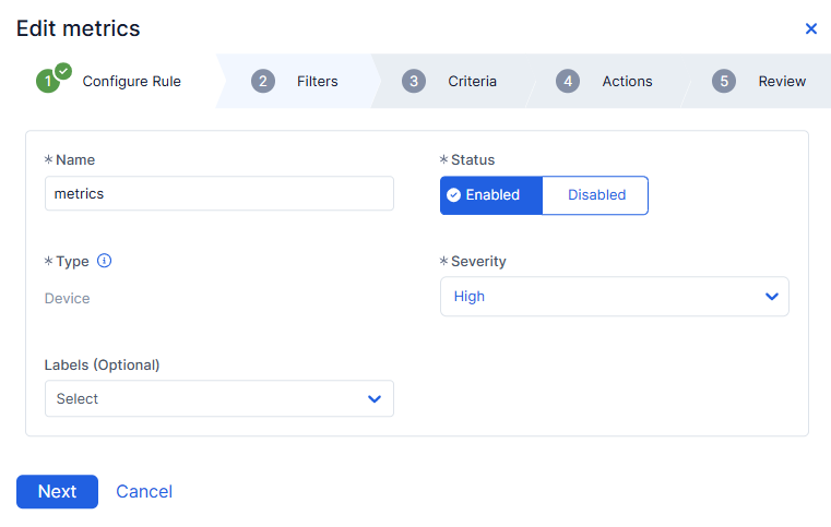 アラートルールの編集 | Zscaler