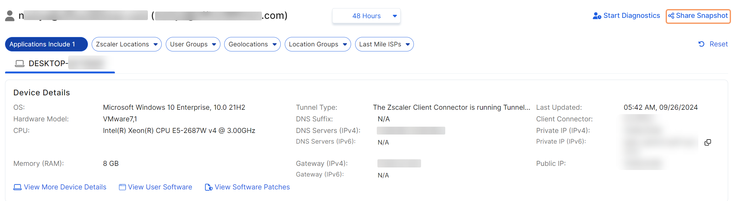 Sharing ZDX Snapshots | Zscaler