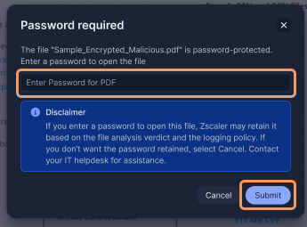 ファイルを単独で転送および表示する | Zscaler