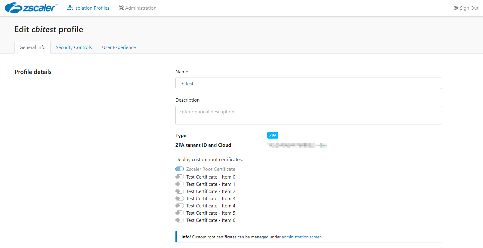 Editing Your ZPA Isolation Profile Zscaler