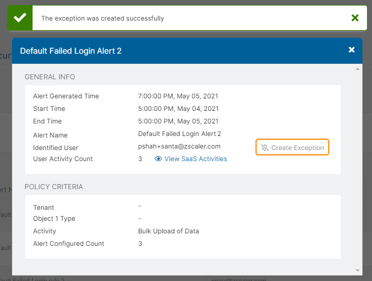 SaaS Security Alerts & Activities Report Zscaler