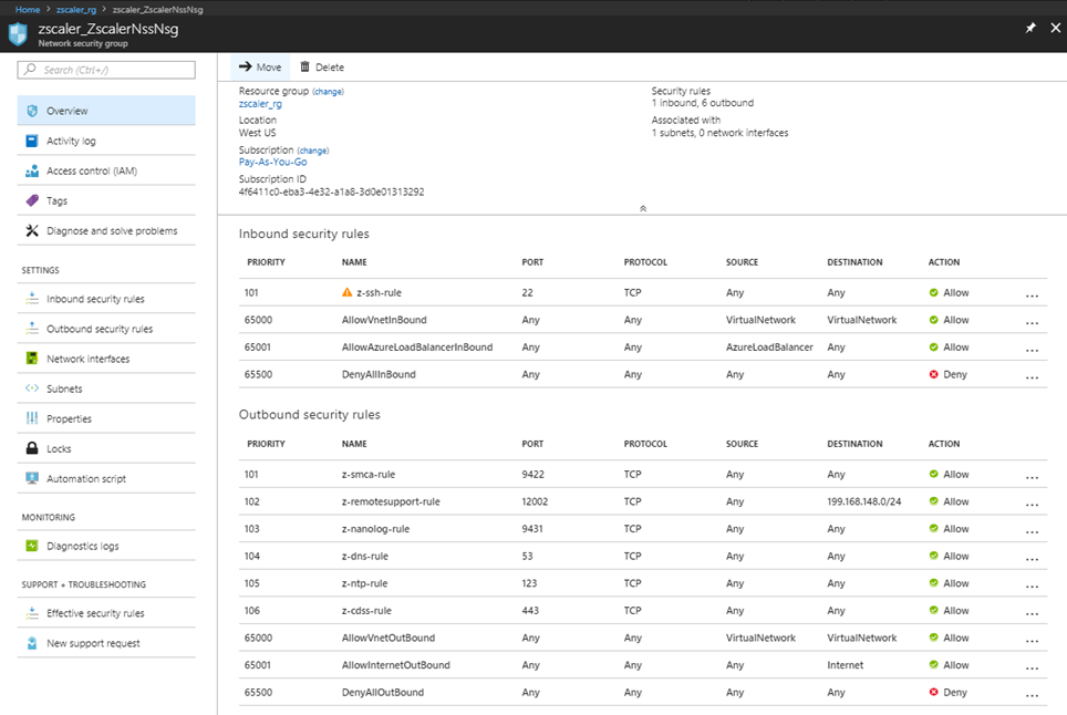 NSS Deployment Guide for Microsoft Azure Zscaler