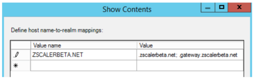 Value name & Value fields in the Show Contents window Screenshot of the Value name and Value fields in the Show Contents window