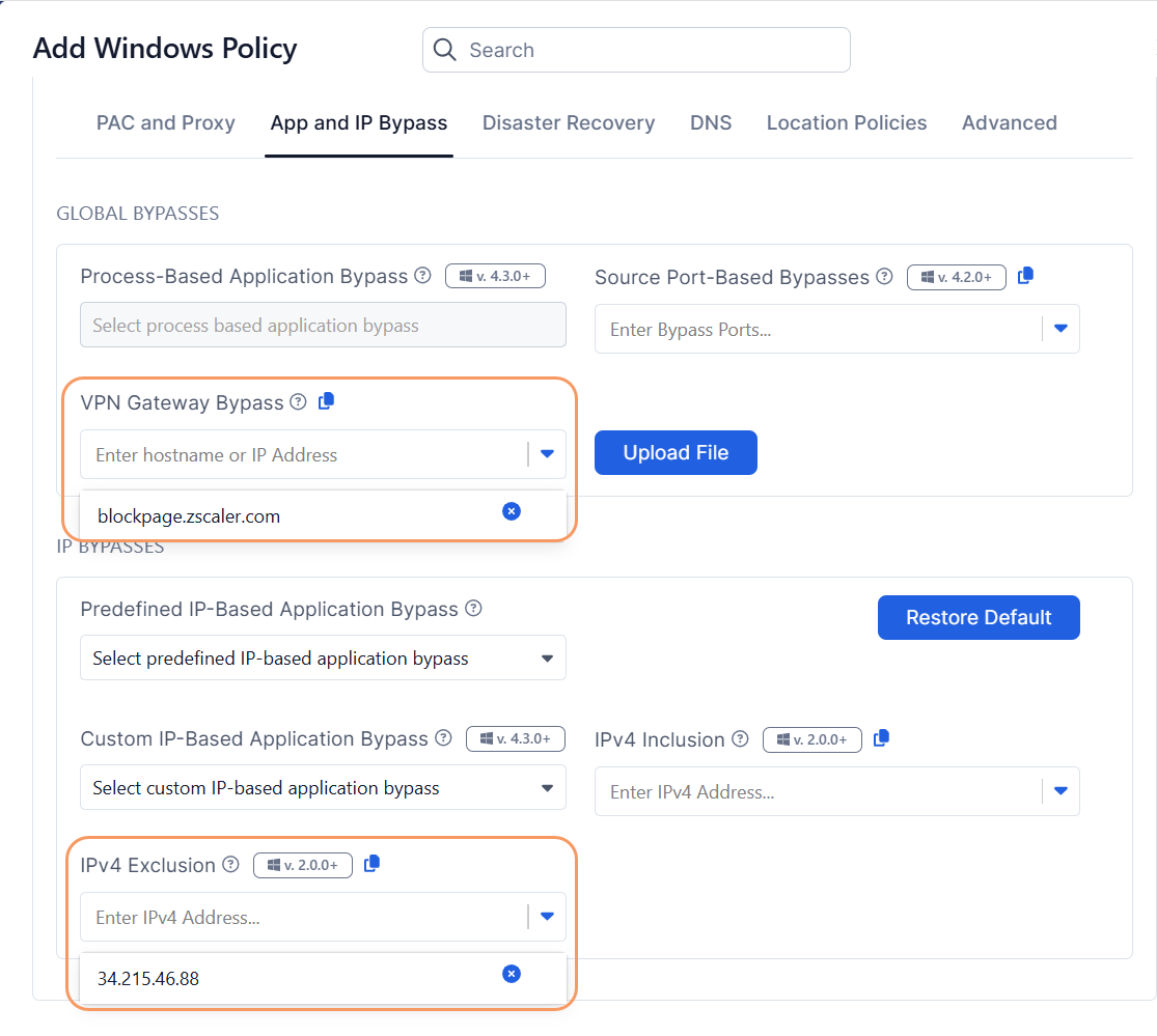 DNS静的Webエンド ユーザー通知 | Zscaler