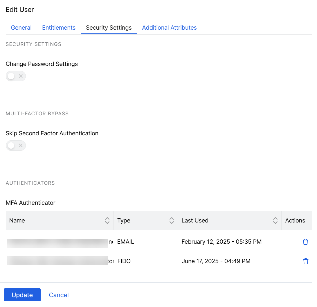 ログイン資格情報またはMFAのリセット | Zscaler