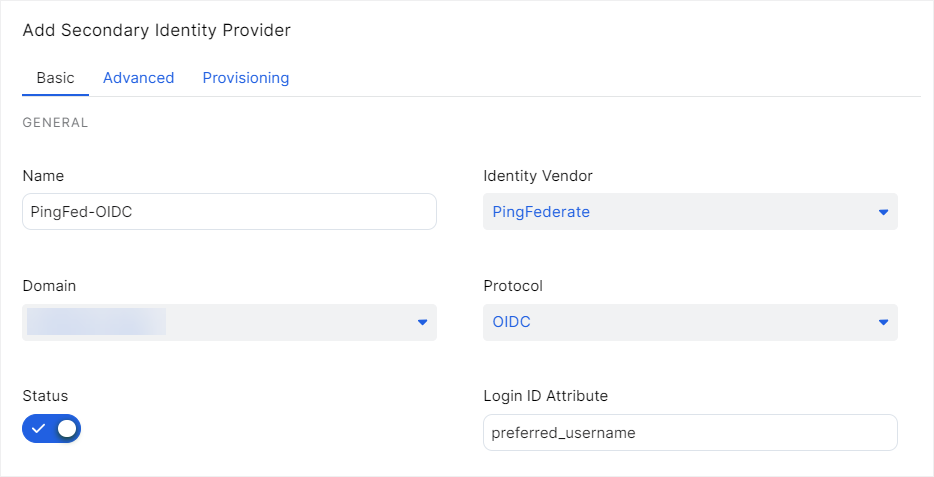 IdP Configuration in ZIdentity Admin Portal