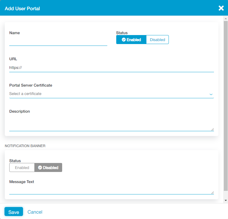 Configuring User Portals | Zscaler