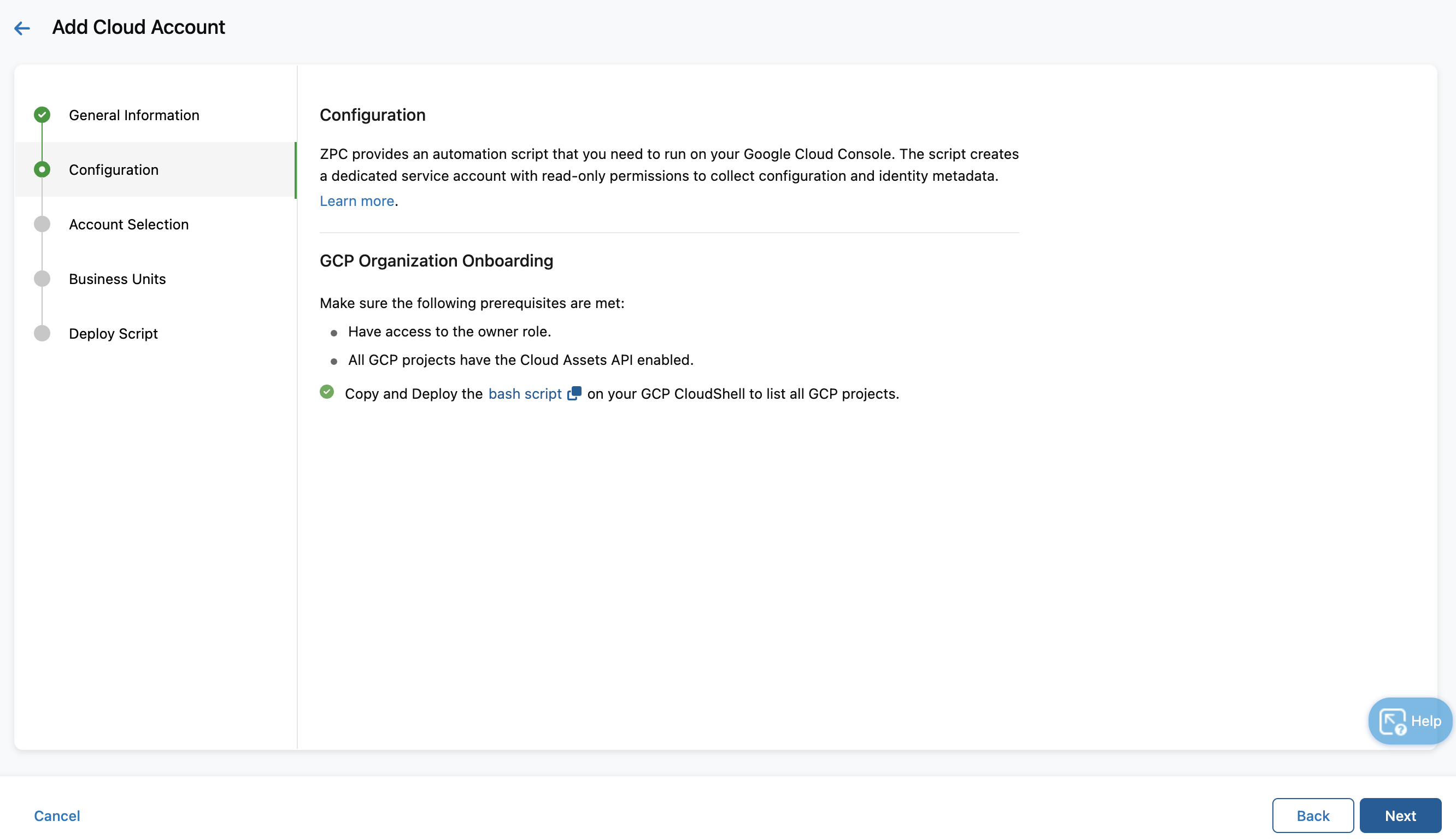 Onboarding a Google Cloud Platform Account | Zscaler