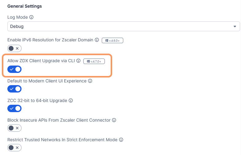Enabling ZDX Module Upgrades via the CLI | Zscaler