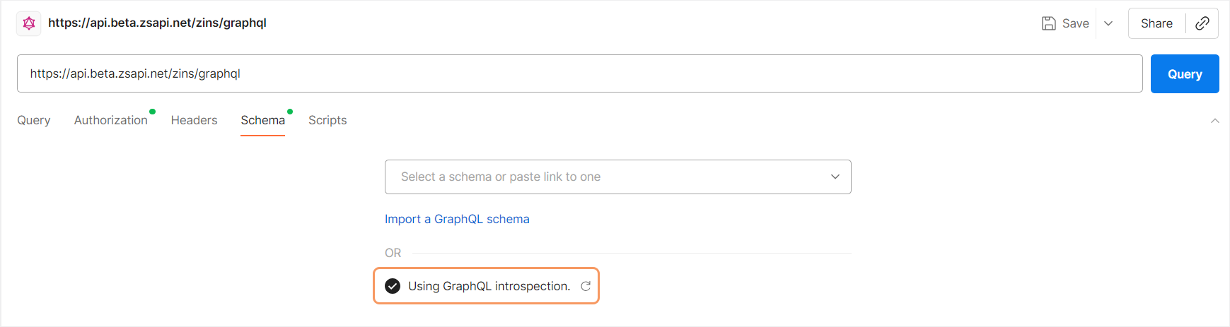 Refreshing GraphQL API schema in Postman app