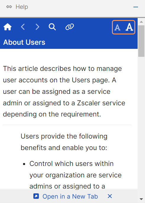 Using the Zscaler Help Browser | Zscaler