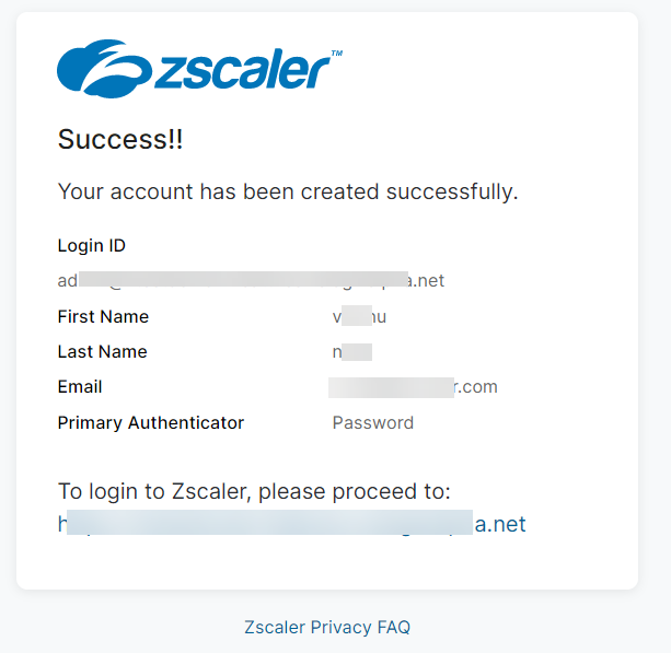 Zscalerアカウントのセットアップ | Zscaler